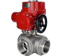 Кран DN.ru RP.SS316.200.MM.015 ISO L-тип Ду15 Ру63 электропривод QT-W(M)EX-005 220В D160-16415