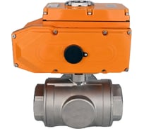Шаровой кран DN.ru RP.SS316.200.MM.020-ISO L-тип Ду20 Ру63 электропривод ST-005 220В D160-08049