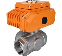 Шаровой кран DN.ru RP.SS316.200.MM.025-ISO L-тип Ду25 Ру63 электропривод ST-005 220В D160-08050
