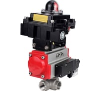 Кран DN.ru RP.SS316.200.MM.040 ISO L-тип Ду40 Ру63 пневмопривод, пневмораспр, БКВ D160-19272