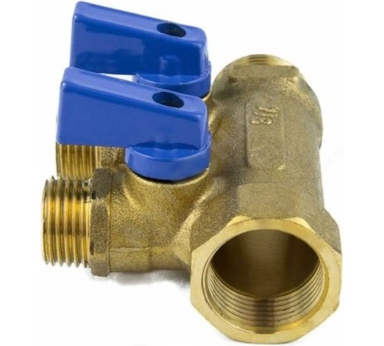 Коллектор Aquasfera латунь, шаровой кран, синий, 3/4", 4 выхода, 1/2", 35 мм 9025-03 027-8992