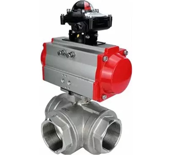 Кран шаровой DN.ru RP.SS316.200.MM ISO 3-ходовой, T-тип, Ду50, Ру63, БКВ взрывозащищенный D160-28511 1