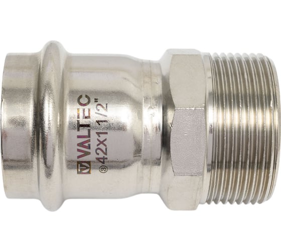 Соединитель из нержавеющей стали VALTEC с наружной резьбой, 42х1 1/2 VTi.901.I.004208