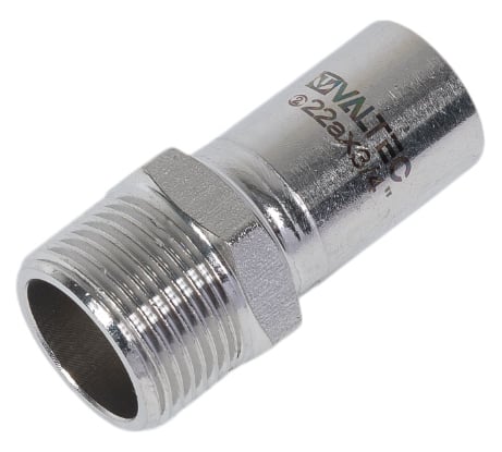 Резьбовая вставка из нержавеющей стали VALTEC с наружной резьбой, 22х3/4 VTi.906.I.002205