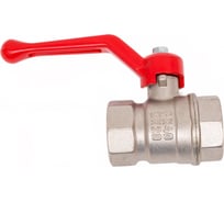 Шаровой кран Valfex N/P59 БИРКА для ВОДЫ 3/4" ВР/ВР ручка-рычаг, латунный НИКЕЛИР-Й, 11Б27фт1М (64/16) VF.214.NR1.034.N/P59.Bir