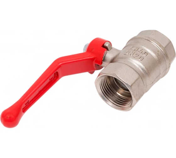 Шаровой кран Valfex N/P59 БИРКА для ВОДЫ 3/4" ВР/ВР ручка-рычаг, латунный НИКЕЛИР-Й, 11Б27фт1М (64/16) VF.214.NR1.034.N/P59.Bir