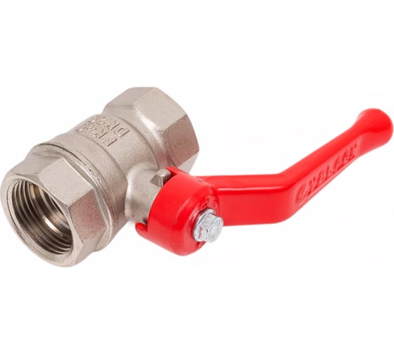 Шаровой кран Valfex N/P59 БИРКА для ВОДЫ 3/4" ВР/ВР ручка-рычаг, латунный НИКЕЛИР-Й, 11Б27фт1М (64/16) VF.214.NR1.034.N/P59.Bir