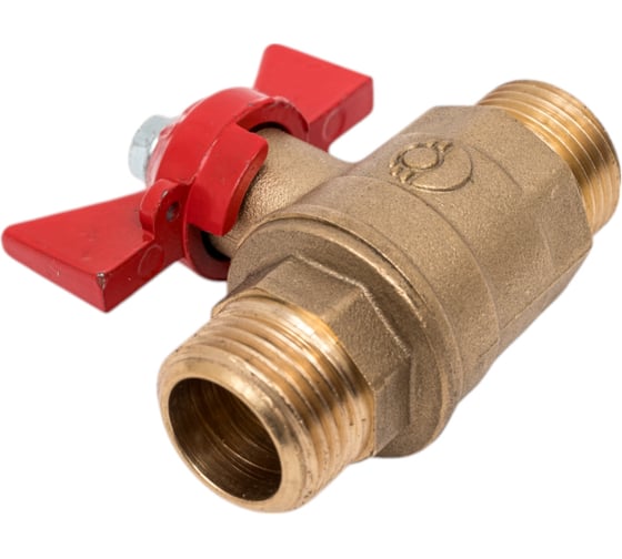 Шаровой кран Valfex N/P59 БИРКА для воды 1/2" НР/НР ручка-бабочка, латунный 11Б27фт1М (96/24) VF.219.LB1.012.N/P59.Bir