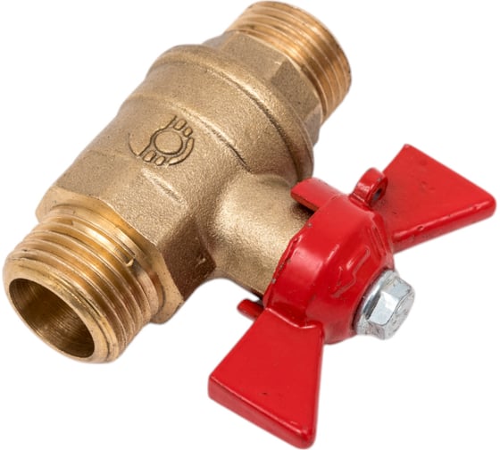 Шаровой кран Valfex N/P59 БИРКА для воды 1/2" НР/НР ручка-бабочка, латунный 11Б27фт1М (96/24) VF.219.LB1.012.N/P59.Bir