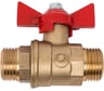Шаровой кран Valfex N/P59 БИРКА для воды 1/2" НР/НР ручка-бабочка, латунный 11Б27фт1М (96/24) VF.219.LB1.012.N/P59.Bir