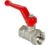 Шаровой кран Valfex N/P59 БИРКА для воды 1 1/4" ВР/ВР ручка-рычаг, латунный никелированный, 11Б27фт1М (20/5) VF.214.NR1.114.N/P59.Bir