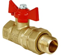 Шаровой кран Valfex N/P59 БИРКА для воды 3/4" ВР/НР ручка-бабочка, американка латунный 11Б27фт1М (56/14) VF.227.LB1.034.N/P59.Bir