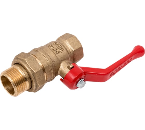 Шаровой кран Valfex N/P59 БИРКА для воды 3/4" ВР/НР ручка-рычаг, американка латунный 11Б27фт1М (40/10) VF.225.LR1.034.N/P59.Bir