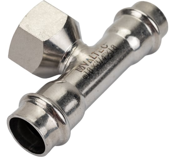 Тройник из нержавеющей стали VALTEC с внутренней резьбой, 18х3/4 VTi.932.I.180518