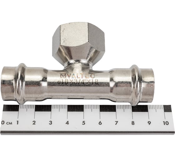 Тройник из нержавеющей стали VALTEC с внутренней резьбой, 18х3/4 VTi.932.I.180518