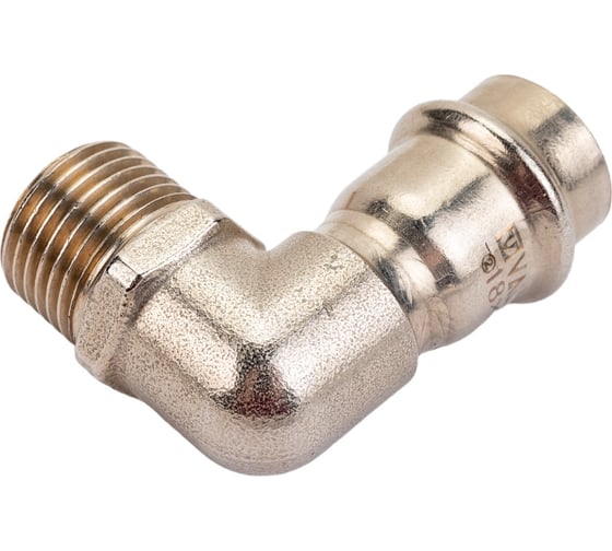 Угольник из нержавеющей стали VALTEC 90 градусов, наружная резьба, 18x1/2 VTi.953.I.001804