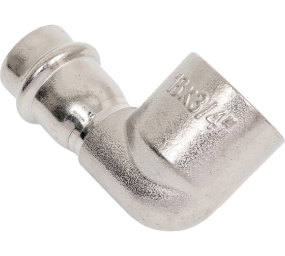 Угольник из нержавеющей стали VALTEC 90 градусов, внутренняя резьба, 18x3/4 VTi.952.I.001805