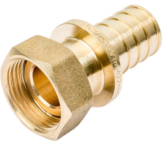 Надвижной соединитель VALTEC с накидной гайкой, 25х3.5х3/4 VTm.422.BG.002505