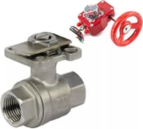 Кран шаровой DN.ru КШМП.316.230-ISO Ду10 Ру63 с редуктором HGBF-1 D160-14361