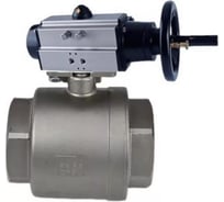 Кран шаровой DN.ru КШМП.316.230-ISO Ду100 Ру40 с пневмоприводом D160-31160