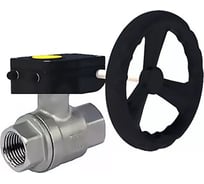 Кран шаровой DN.ru КШМП.316.230-ISO Ду15 Ру63 с редуктором HAM-1 D160-14372