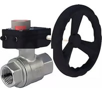 Кран шаровой DN.ru КШМП.316.230-ISO Ду32 Ру63 с редуктором HGB-1 D160-14355