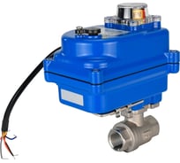 Кран шаровой DN.ru КШМП.316.230-ISO Ду32 Ру63 с электроприводом 003 blue 12В D160-12823