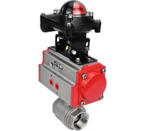 Кран шаровой DN.ru КШМП.316.230-ISO Ду40 Ру63 с пневмоприводом, БКВ D160-13572