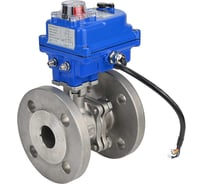 Шаровой кран DN.ru КШФП.316.200 Ду20 Ру40 с электроприводом 003 blue 12В D160-12803