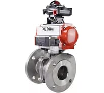 Шаровой кран DN.ru КШФП.316.200 Ду25 Ру40 с пневмоприводом, БКВ D160-29377