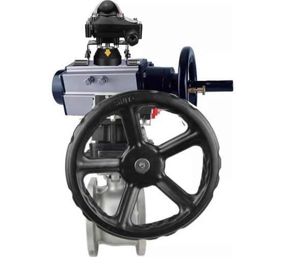 Кран шаровый DN.ru КШмФП-ISO Ду100 Ру16, БКВ взрывозащ, ручной дублёр D160-31407 1