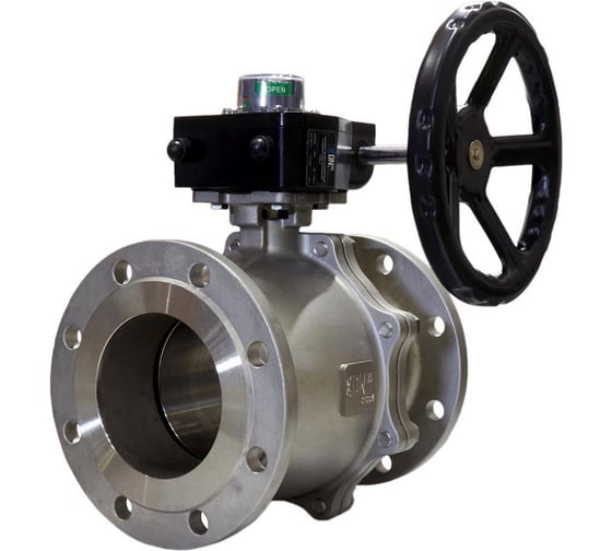 Шаровой кран DN.ru КШФП.316.200 Ду32 Ру40 с редуктором HGB-1 D160-12909