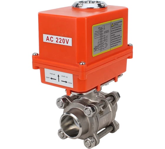 Кран шаровой DN.ru КШПП 316.200-ISO Ду10 Ру63 с электроприводом QT-003-MINI 220В D160-09484 1