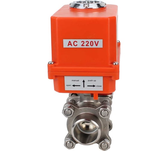 Кран шаровой DN.ru КШПП 316.200-ISO Ду10 Ру63 с электроприводом QT-003-MINI 220В D160-09484