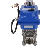 Кран шаровой DN.ru КШПП 316.200-ISO Ду10 Ру63 с электроприводом 003 blue 220В D160-12710