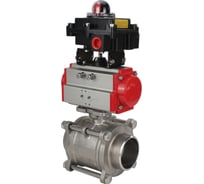 Кран шаровой DN.ru КШПП 316.200-ISO Ду15 Ру63 с пневмоприводом, БКВ D160-19338