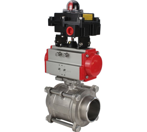 Шаровой кран DN.ru КШПП 316.200 Ду32 Ру63 пневмопривод, БКВ D160-19341 1