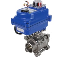 Кран шаровой DN.ru КШПП 316.200-ISO Ду20 Ру63 с электроприводом 003 blue 24В D160-12769