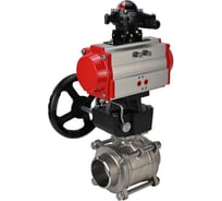 Кран шаровой DN.ru КШПП 316.200-ISO Ду25 Ру63 пн.привод, БКВ, дублер D160-09627