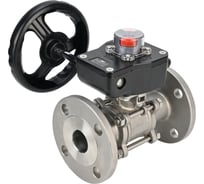 Кран шаровой DN.ru КШПП 316.200-ISO Ду40 Ру40 с редуктором HGB-1 D160-12970