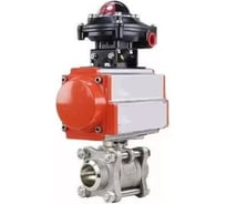 Кран шаровой DN.ru КШПП 316.200-ISO Ду50 Ру40 с пневмоприводом, БКВ D160-19403