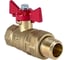 Кран шаровой Valfex N/P59 бирка для воды, 1" ВР/НР, ручка бабочка, американка, латунный 11Б27фт1М (24/6) VF.227.LB1.100.N/P59.Bir 1