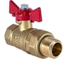 Кран шаровой Valfex N/P59 бирка для воды, 1" ВР/НР, ручка бабочка, американка, латунный 11Б27фт1М (24/6) VF.227.LB1.100.N/P59.Bir