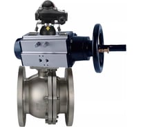 Шаровой кран DN.ru КШФП.316.200 Ду100 Ру16 с пневмоприводом, БКВ D160-30912