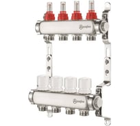 Группа коллекторов Aquasfera нержавеющая сталь, с расходомерами 1" м/м 10в 3/4" ЕК н/р 9503-09 129-6973