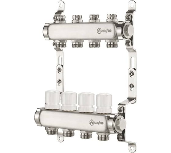 Группа коллекторов Aquasfera нержавеющая сталь, 1" м/м 3в 3/4" ЕК н/р 9504-02 129-6977
