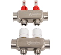Группа коллекторов Aquasfera нержавеющая сталь, с расходомерами 1" м/м 2в 3/4" ЕК н/р 9503-01 129-6965
