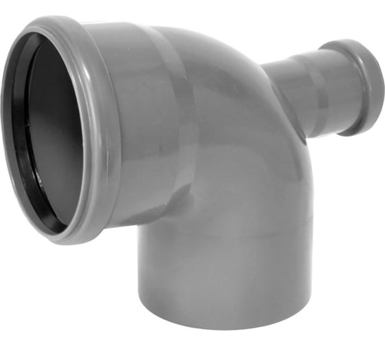 Отвод Sinikon ПП D110x50x87 с фронтальным патрубком, выход сзади 551002.Е