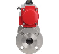 Шаровой кран DN.ru КШФПТ-ISO.316.180 Ду100 Ру16 с пневмоприводом D160-10063