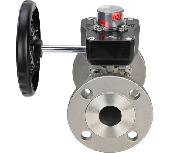 Шаровой кран DN.ru КШФПТ-ISO.316.180 Ду15 Ру40 с редуктором HGB-1 D160-12865